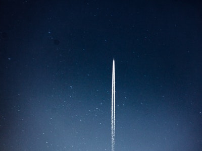 picture of a rocket in the sky